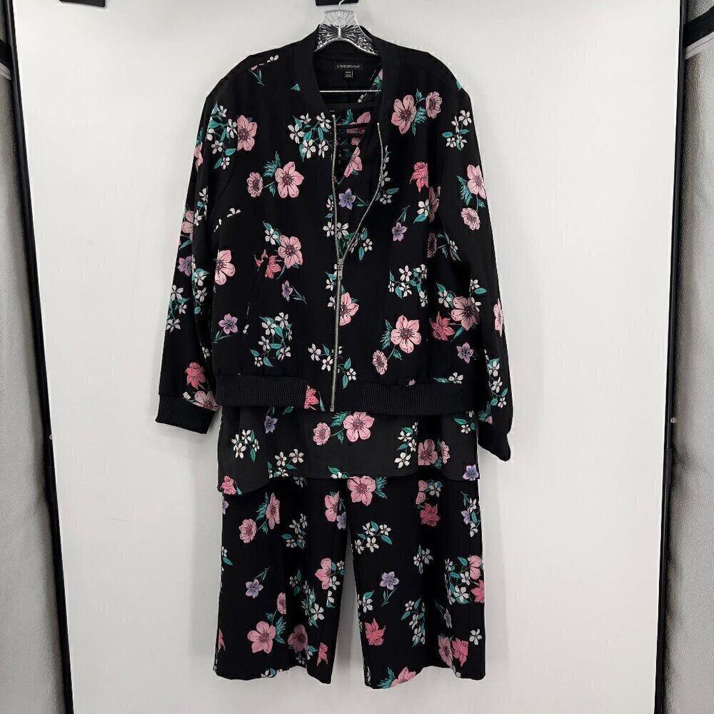 Lane Bryant The Allie Women's Plus 3 Piece Floral Pant Set Size 18/20